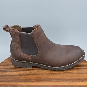 Dockers Chelsea Boots Men's 8.5 M Brown Leather Plain Toe Slip On Ankle Casual